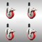 Service Caster 4 Inch 316SS Red Poly Swivel 1-1/4 Inch Expanding Stem Caster Set Lock Brake SCC-SS316TTLEX20S414-PPUB-RED-114-4 - alternate 1